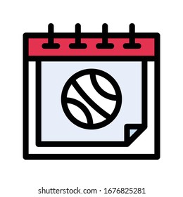 icono de color plano vectorial de calendario 