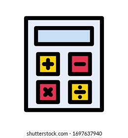 calendar vector flat color icon 