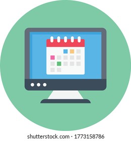 icono de color plano del vector de calendario 