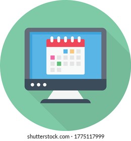 icono de color plano del vector de calendario 