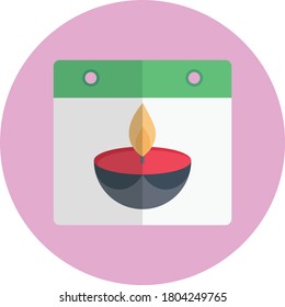 icono de color plano del vector de calendario 