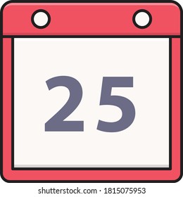 icono de color plano del vector de calendario 