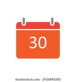 calendar vector flat color icon simple flat illustration on white background..eps