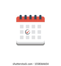 calendar vector flat colour icon 