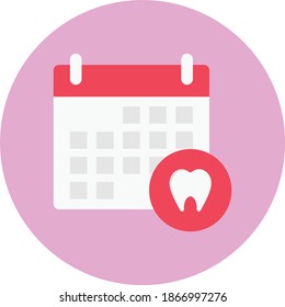 calendar vector flat colour icon
