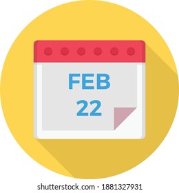 icono de color plano del vector de calendario
