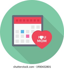 calendar vector flat colour icon