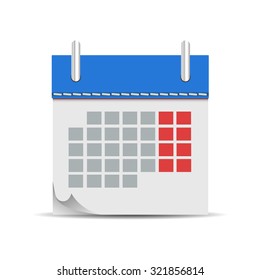 Calendar in vector, flat icon