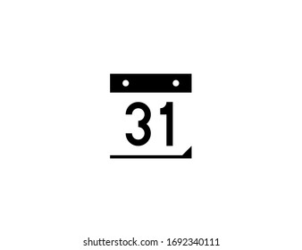 Icono plano vectorial del calendario. Ilustración aislada del calendario 