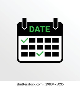 calendar vector flat icon modern clip art