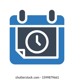 calendar vector glyph color icon 