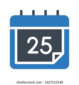 calendar vector glyph color icon 