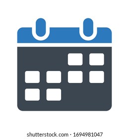 calendar vector glyph color icon 