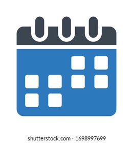 icono de color de glifo vectorial de calendario 