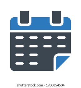 calendar vector glyph color icon 