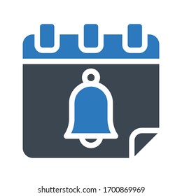 calendar vector glyph color icon 