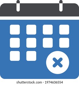 calendar vector glyph color icon