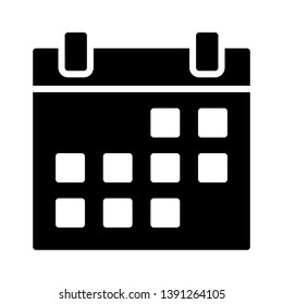 calendar vector glyph flat icon 