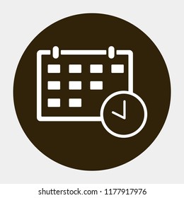 calendar vector icon 10 eps