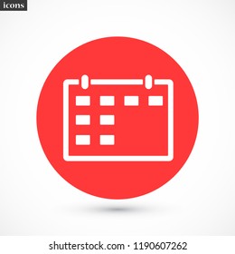 calendar vector icon 10 eps