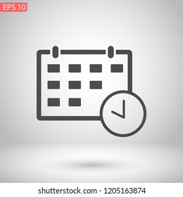 icono de vector de calendario 10 pasos