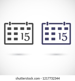 calendar vector icon 10 eps