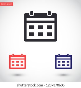 calendar vector icon 10 eps