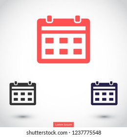 calendar vector icon 10 eps