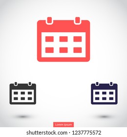calendar vector icon 10 eps
