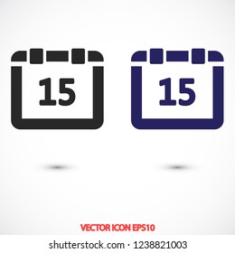 calendar vector icon 10 eps
