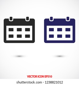 calendar vector icon 10 eps