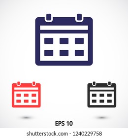calendar vector icon 10 eps