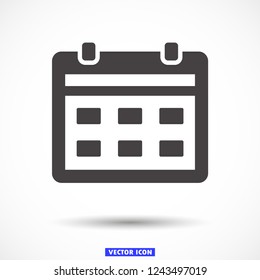calendar vector icon 10 eps