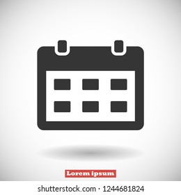 calendar vector icon 10 eps