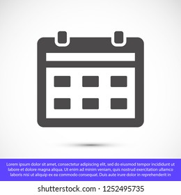 calendar vector icon 10 eps