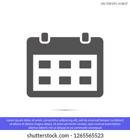 calendar vector icon 10 eps