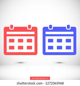 calendar vector icon 10 eps