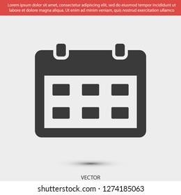 calendar vector icon 10 eps