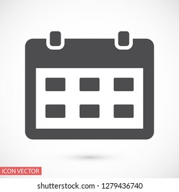 calendar vector icon 10 eps