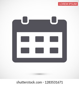 calendar vector icon 10 eps