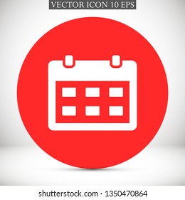 calendar vector icon 10 eps