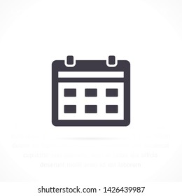calendar vector icon 10 eps , Lorem ipsum Flat design