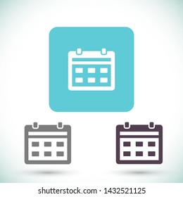 calendar vector icon 10 eps , Lorem ipsum Flat design