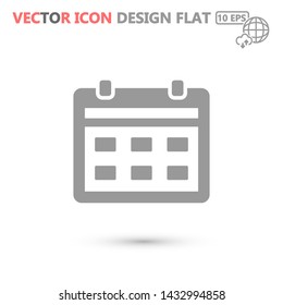 calendar vector icon 10 eps , Lorem ipsum Flat design