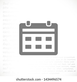 calendar vector icon 10 eps , Lorem ipsum Flat design
