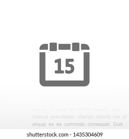 calendar vector icon 10 eps , Lorem ipsum Flat design