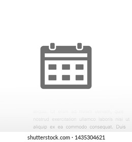 calendar vector icon 10 eps , Lorem ipsum Flat design