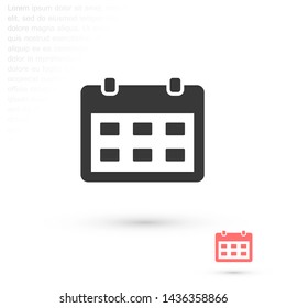 calendar vector icon 10 eps , Lorem ipsum Flat design