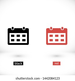 calendar vector icon 10 eps , Lorem ipsum Flat design