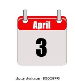 Calendar vector icon april